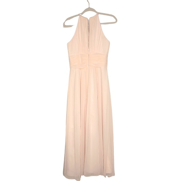 Azazie Bonnie Halter Dress Blushing Pink Size 8 - SEE DESCRIPTION - Picture 4 of 11